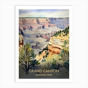 Grand Canyon National Park Watercolour 2 Art Print