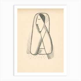 Grieving, Mikuláš Galanda Art Print