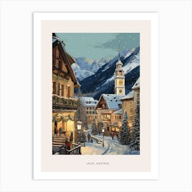 Vintage Winter Poster Lech Austria 3 Art Print