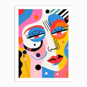 Eyes Looking Down Face Art Print