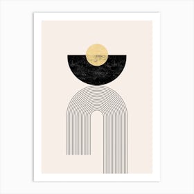 Minimal Rainbow (Mid-Century) Art Print