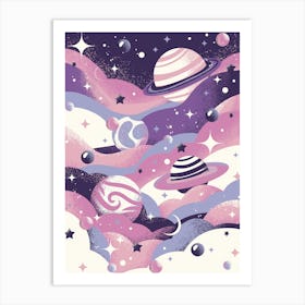 Purple Space Art Print