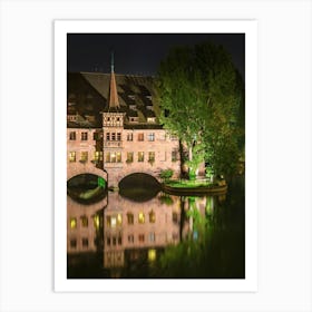 Nuremberg City At Night Art Print