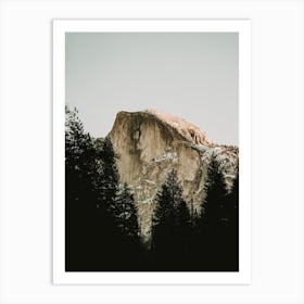 Half Dome Mountain Forest Art Print