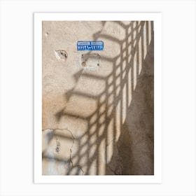 Shadow And A Street Sign Art Print