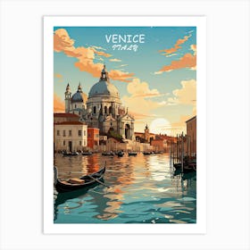 Venice At Sunset Art Print