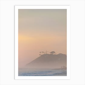 Gradient Beach Sunset Art Print