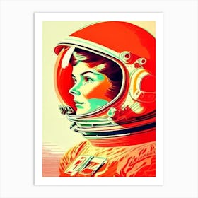 Cosmonaut Vintage Sketch Space Art Print