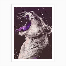 Lion Roaring Art Print