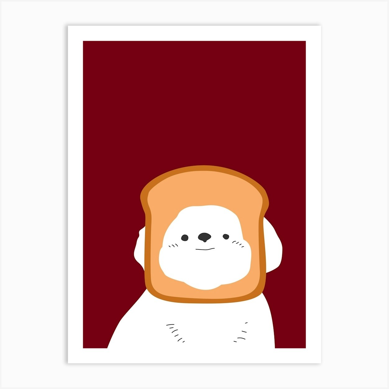 Toast Dog Poster 1 Art Print by House of Saturn