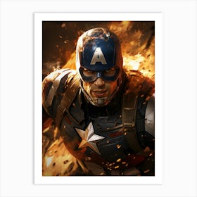 Captain America 40 Art Print