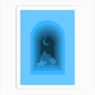 Cool Desert Night Art Print