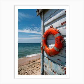 Life Preserver On The Beach 1 Art Print