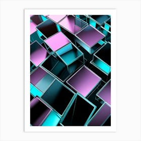 Abstract Cubes Art Print