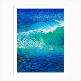 Abstract Representation Of A Tropical Ocean Wave Bright Colors Evoking The Essence Of Caribbean Bea (7) Art Print