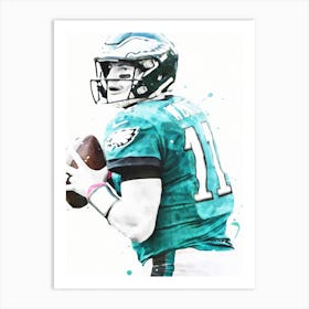 Carson Wentz Philadelphia Portrait Art Print