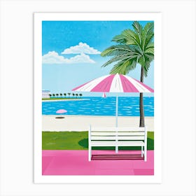 Pink Beach 1 Art Print