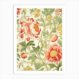 Victorian Floral Wallpaper 8 Art Print