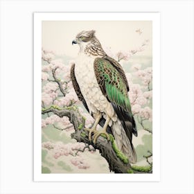 Ohara Koson Inspired Bird Painting Osprey 2 Art Print