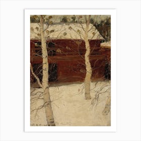 Titmice In Birch Trees (1900), Pekka Halonen Art Print