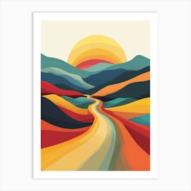 Road To The Sunset Art Print