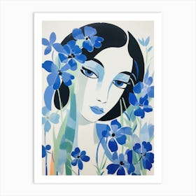 Blue Flowers 12 Art Print