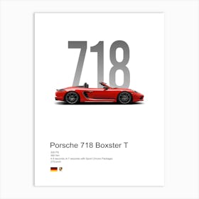 718 Boxster T Porsche Art Print