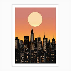 Urban Skyline Art Print (6) Art Print