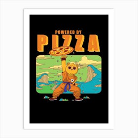 Power By Pizza Art Print