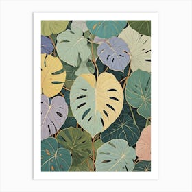 Monstera Leaves no1 Art Print