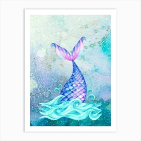 Freedom Mermaid Art Print