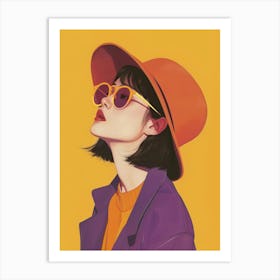 Girl In A Hat 13 Art Print