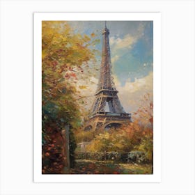 Eiffel Tower Paris France Pissarro Style 26 Art Print