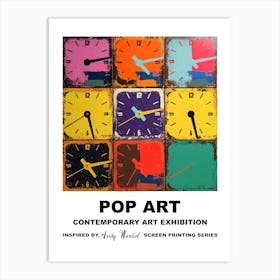 Clocks Pop Art Art Print