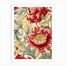 Floral Wallpaper 80 Art Print