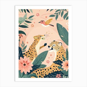 Cheetahs In The Jungle Art Print