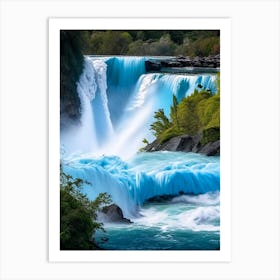 Huka Falls, New Zealand Realistic Photograph (3) Art Print