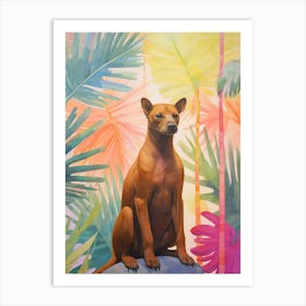 Fossa Tropical Animal Portrait Art Print