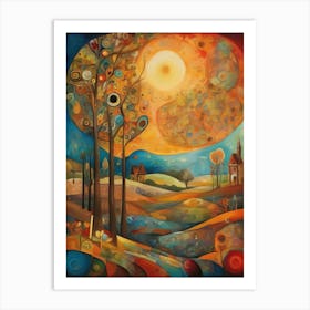 Sun And The Trees Art Print