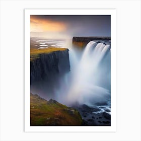 Dettifoss, Iceland Realistic Photograph (3) Art Print