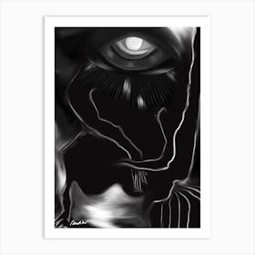 Black Figure With An Hope Eye Going To Heaven while making love Art Print