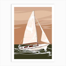 Sailboat — Stock Vector Art Print