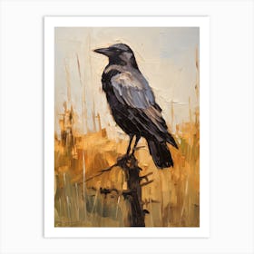 Bird Painting Crow 4 Art Print