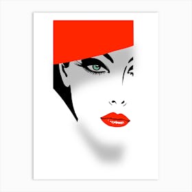 Red Hat Woman Art Print