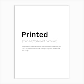 Printed Definition Meaning 1 Art Print