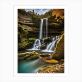 Waterfalls In The Fall Art Print