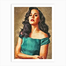 Katy Perry Painting Art Print