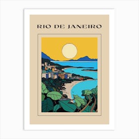 Minimal Design Style Of Rio De Janeiro, Brazil 2 Poster Art Print