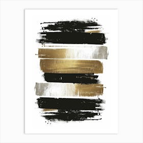 Gold And Black Canvas Print 54 Art Print