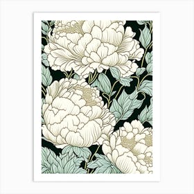 Command Performance Peonies 2 Drawing Art Print